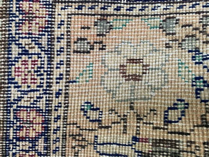 Textiles Vintage Square Turkish Rug 205x200 Cm, Tribal Wool Carpet Larg photo