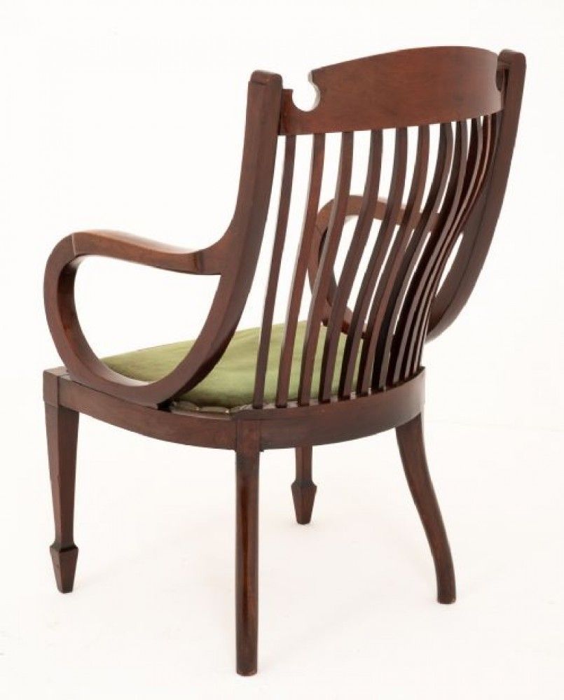Antique Sheraton Revival Arm Chair Elbow Chairs 1890 photo buy