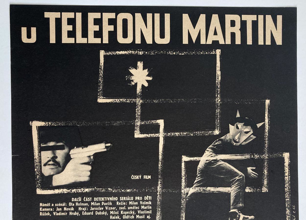 Original Film Poster, Martin Speaking, Miroslav Vystrčil, 1966, Genuine Czech Vintage Print photo Art