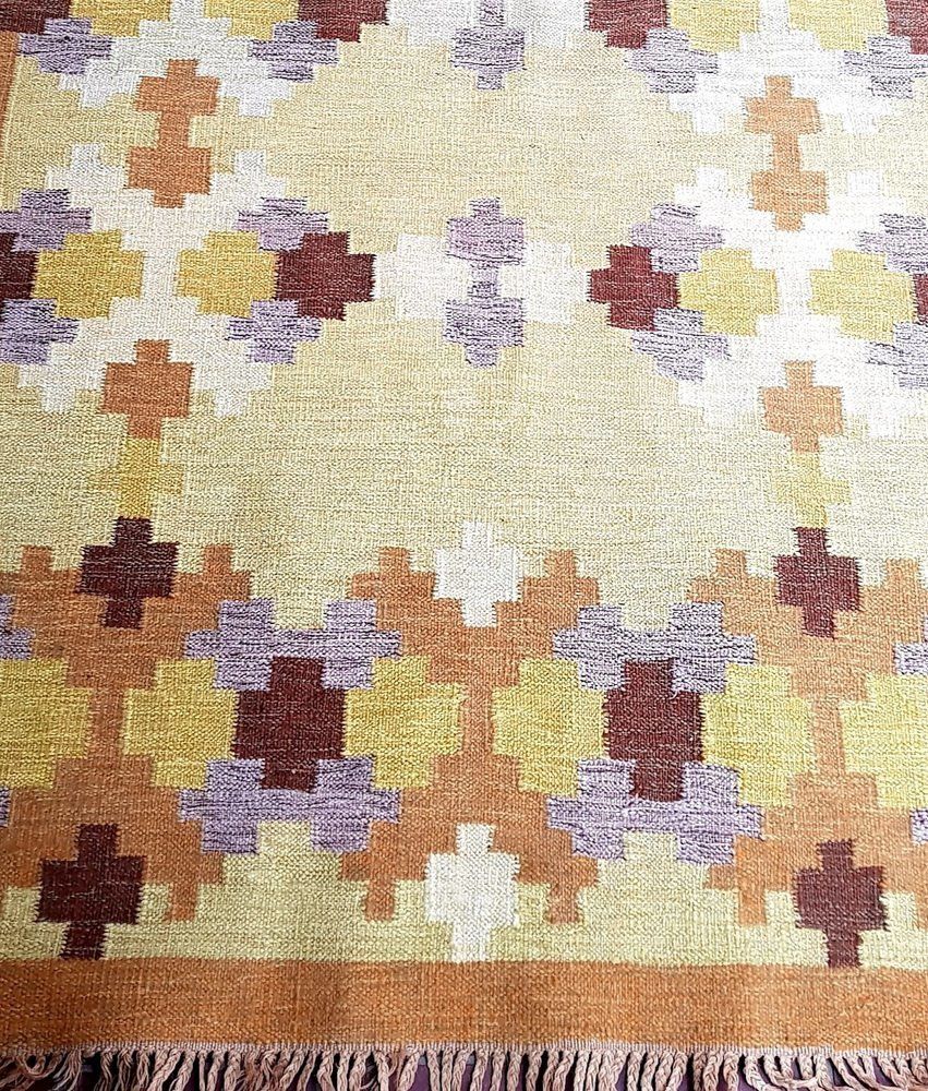 Mid Century Swedish Rollakan Rug, 1960s photo for sale