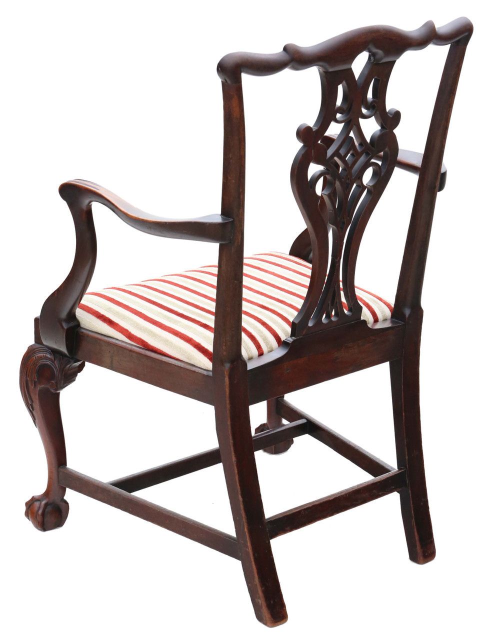 Antique Fine Quality Georgian Mahogany Elbow, Carver Or Desk Chair 18th Century photo vinterior