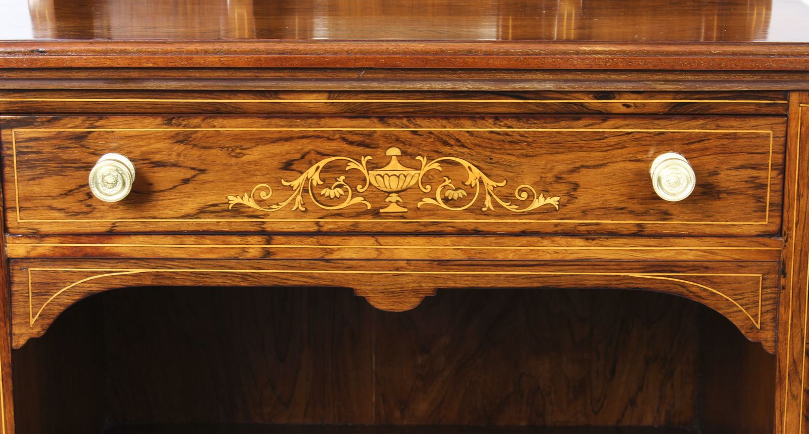 photo for sale Edwardian Gonçalo Alves Marquetry Inlaid Music Cabinet 19th Century