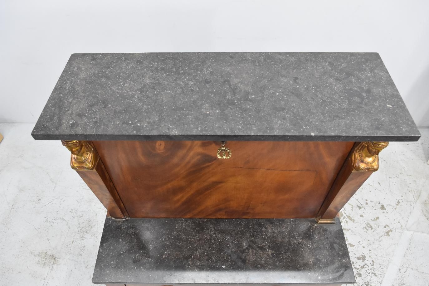 Empire Period Flamed Mahogany Secretary Back From Egypt photo buy