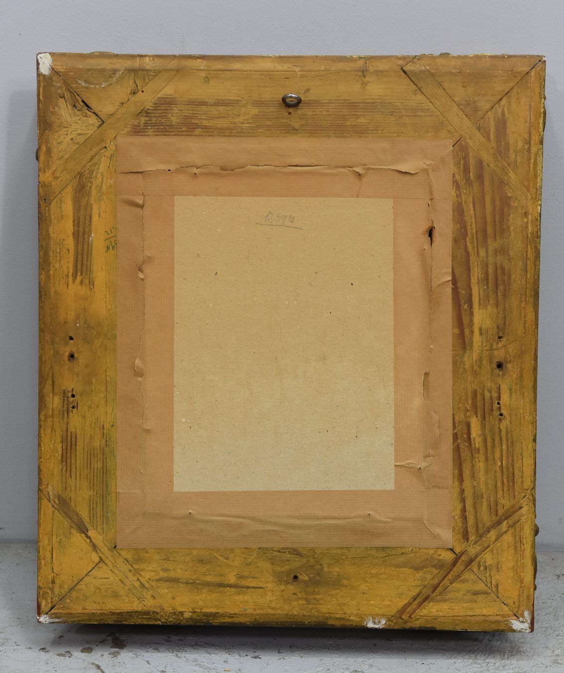 Frame With Wooden Ears And Gilded Stucco, Late 19th Century photo Home Decor