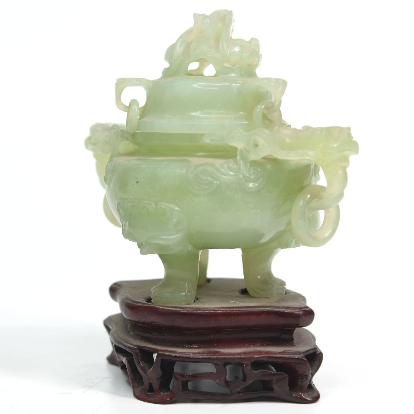 Asian Jade Or Jadeite Incense Burner photo for sale