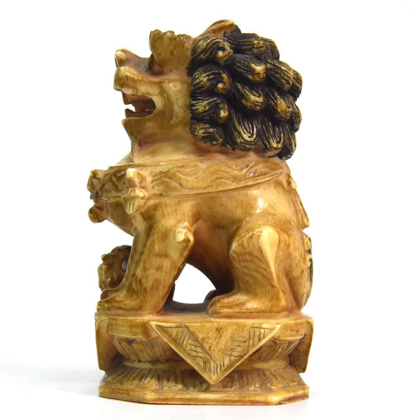 Fô Dog In Carved Ivory, 19th Century photo Art