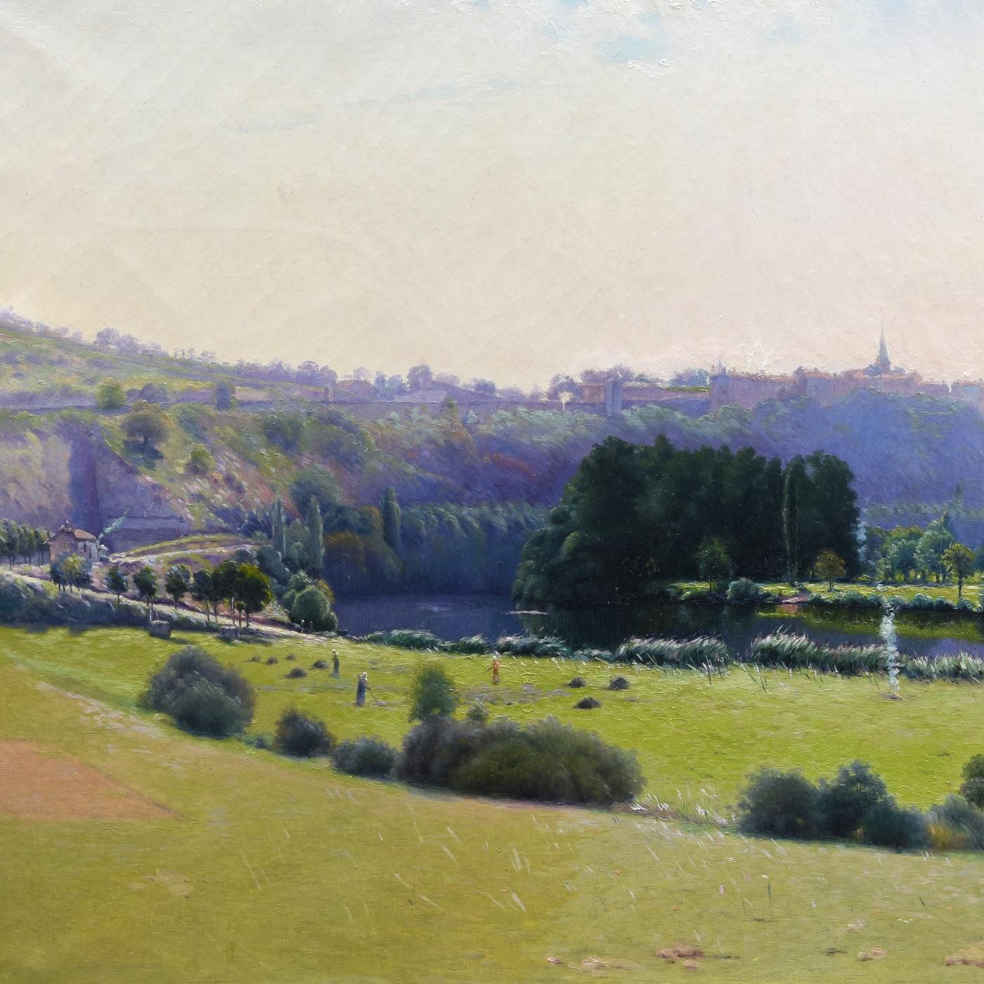 Oil On Canvas Landscape By émile Désiré Daimée French School Xxth photo furniture
