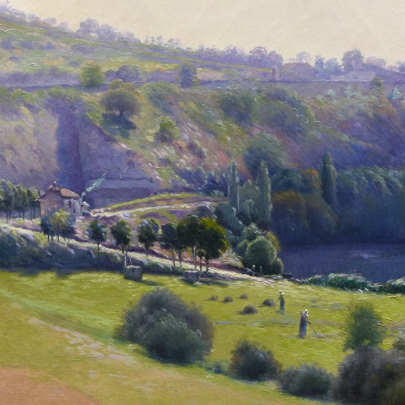 Oil On Canvas Landscape By émile Désiré Daimée French School Xxth photo Art