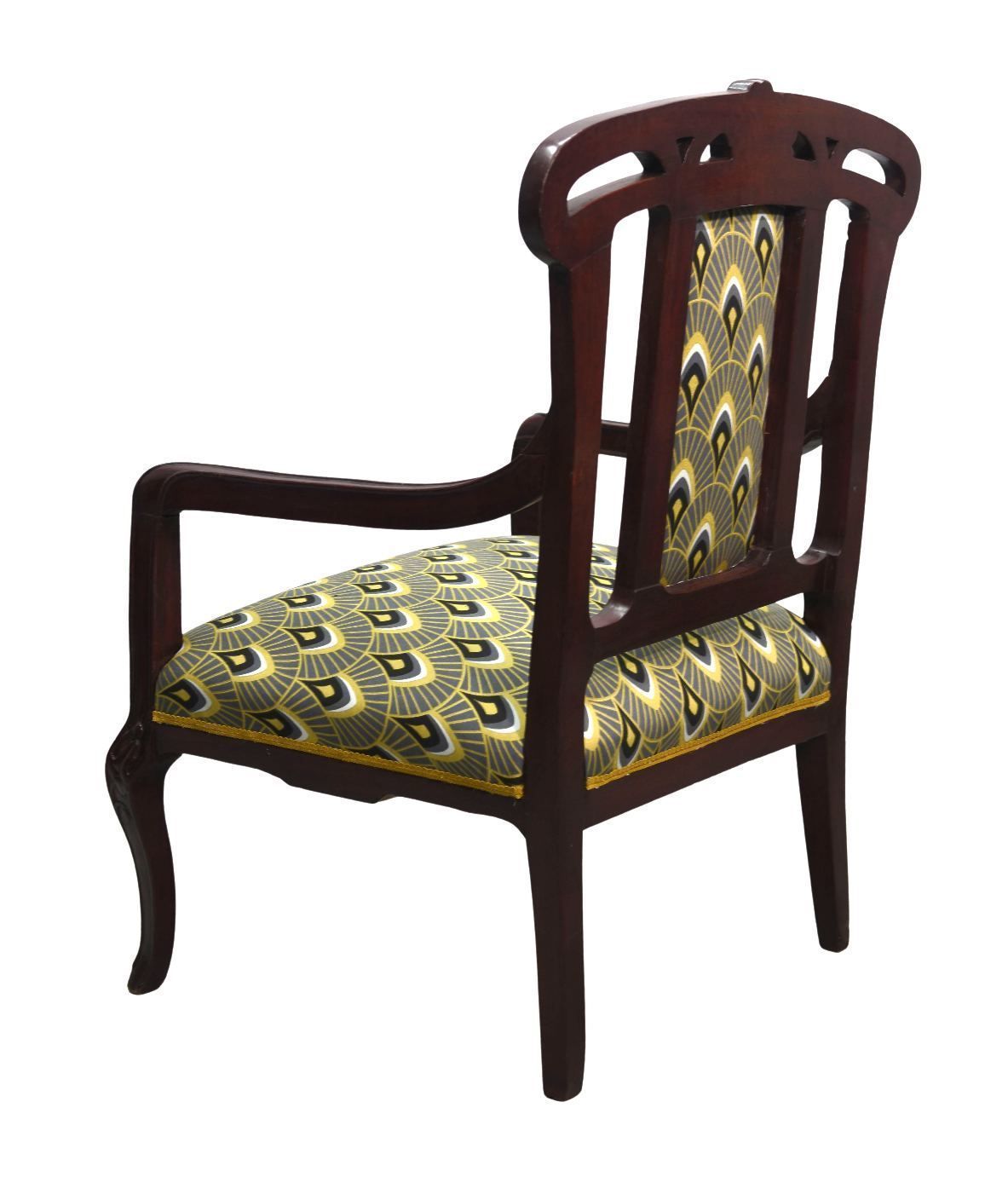 Series Of 3 Art Nouveau Mahogany Seats 1900 photo Furniture