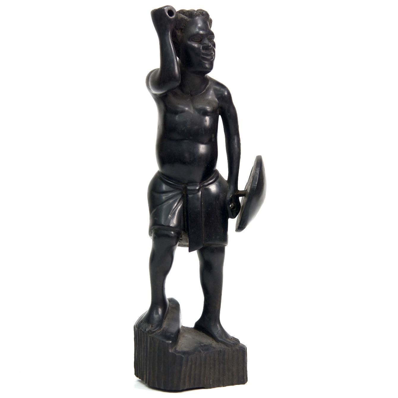 African Art Sculpture In Ebony Wood