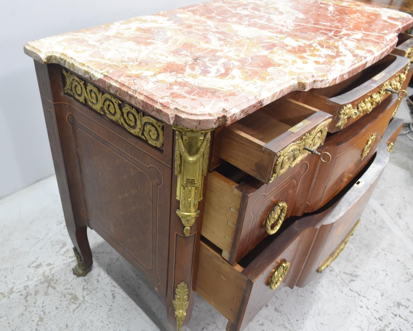 Transition Style Chest Of Drawers Inlaid 19th Century Rosewood photo vinterior