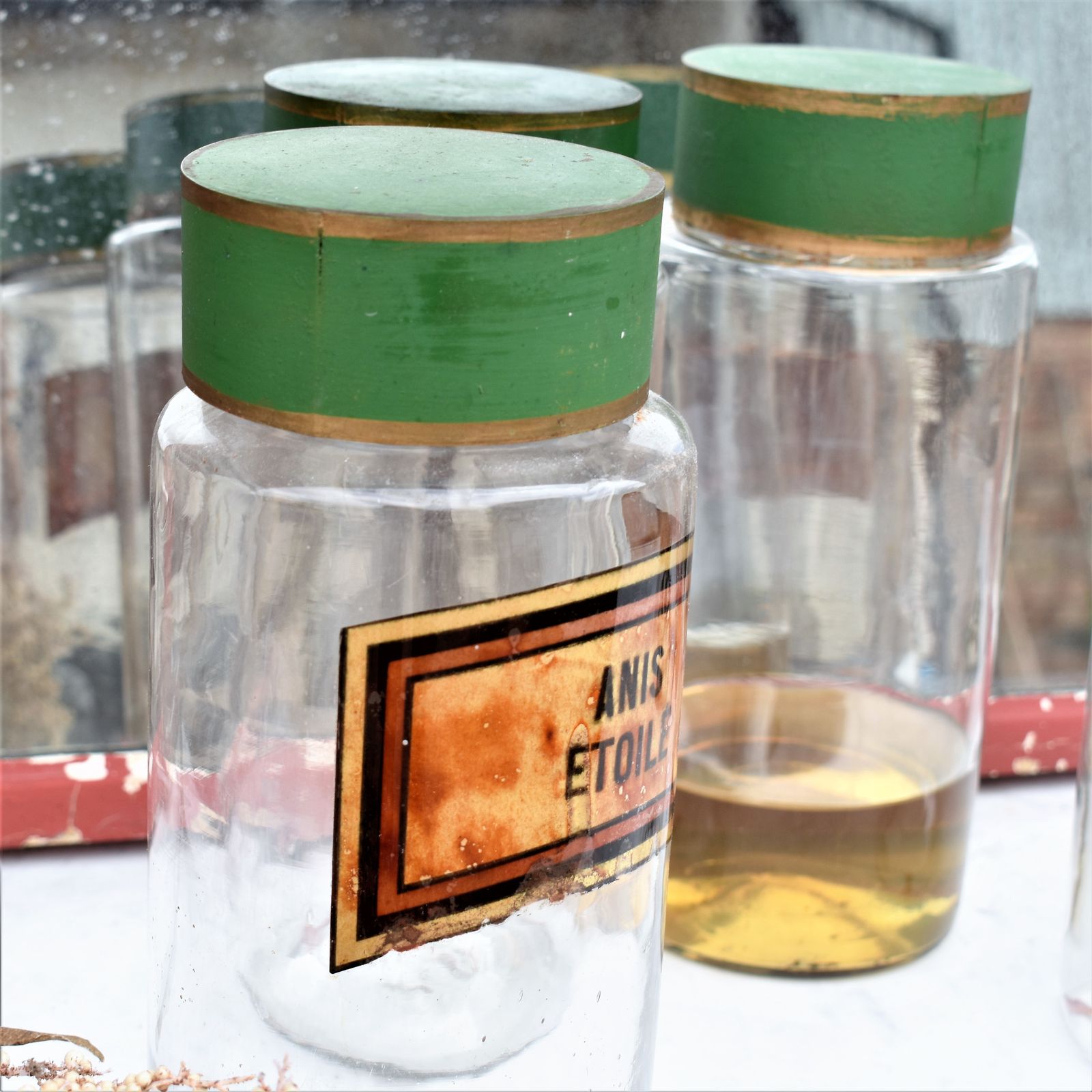 photo furniture Antique Victorian Apothecary Bottles Chemist Jars Hand Blown Large Shop Display