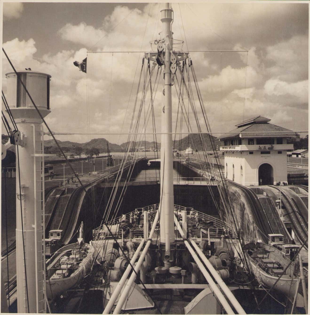 Panama, Ship, Black And White Photography 1960s