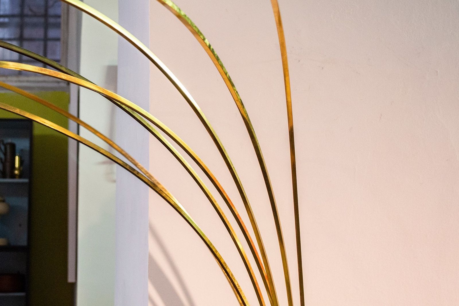 Brass Floor Lamp With Seven Lights, Italy, 1970s photo Lighting