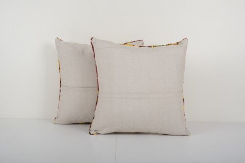 Set Of Two Vintage Velvet Cushion Cover, Pair Tribal Ethnic Pillow Case photo Textiles