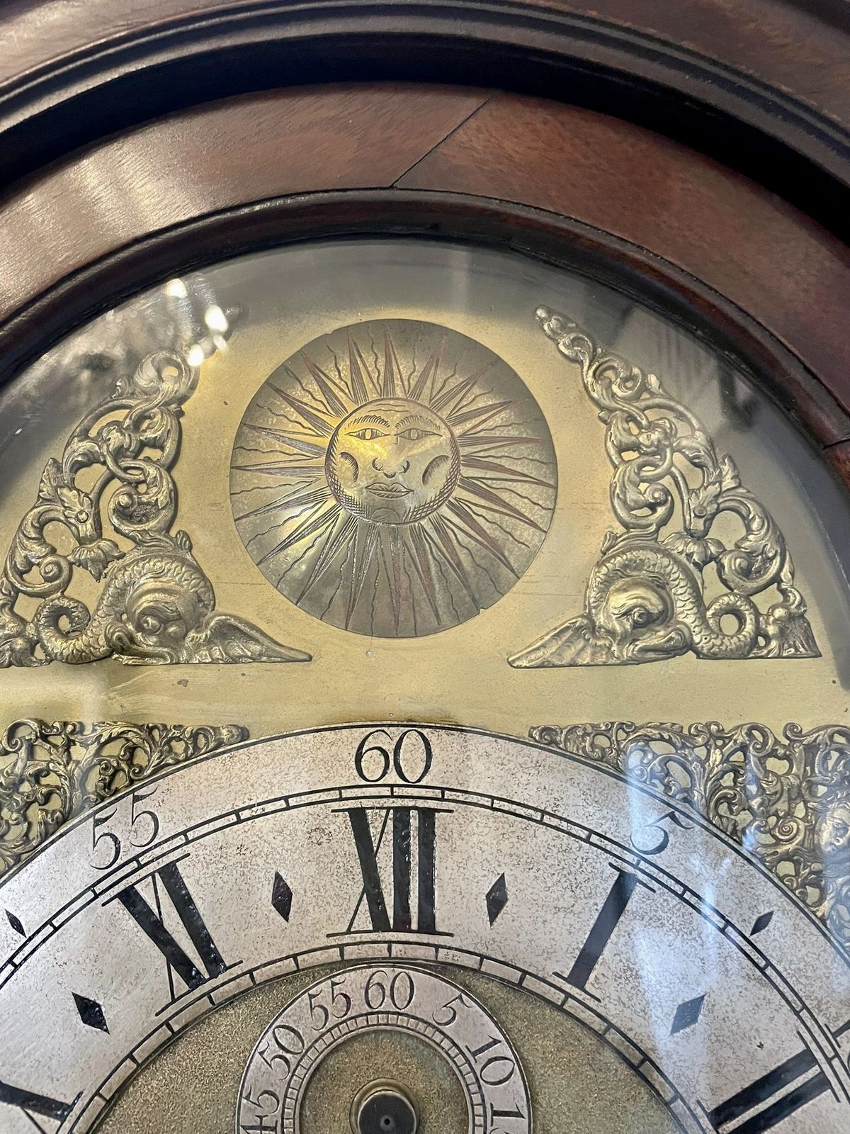 photo for sale Fine Antique Mahogany Longcase Clock Signed Charles Shuckburgh, London