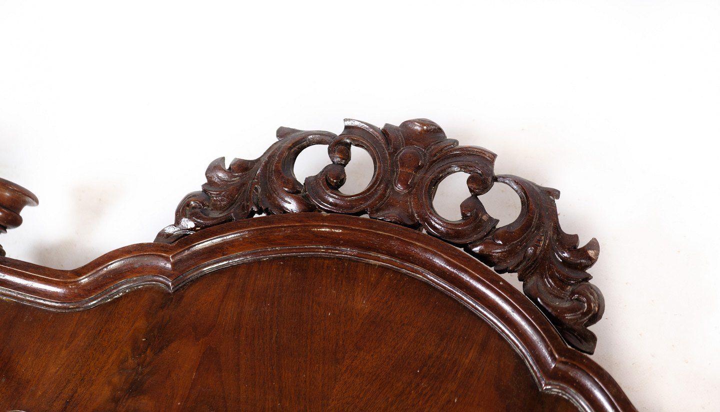 photo vinterior Mirror Made In Mahogany With Carvings, Denmark, 1880