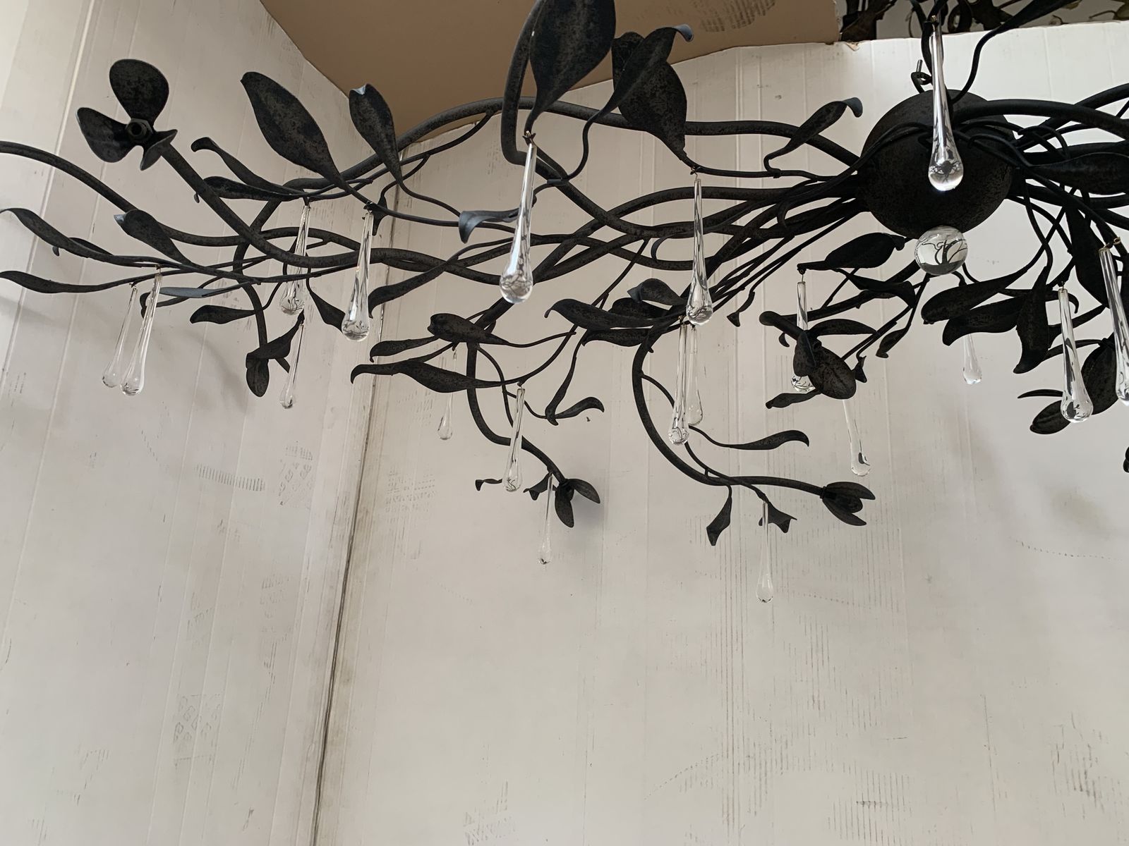 Chandelier In Black Metal Big And Impressive  Wrought Iron Florentine Art Made In Italy photo buy