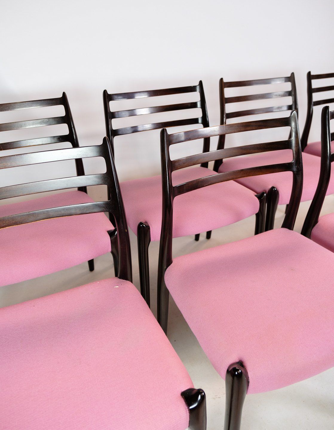 Mahogany Dining Table Chairs, Model 78, Designed By No Møller photo furniture