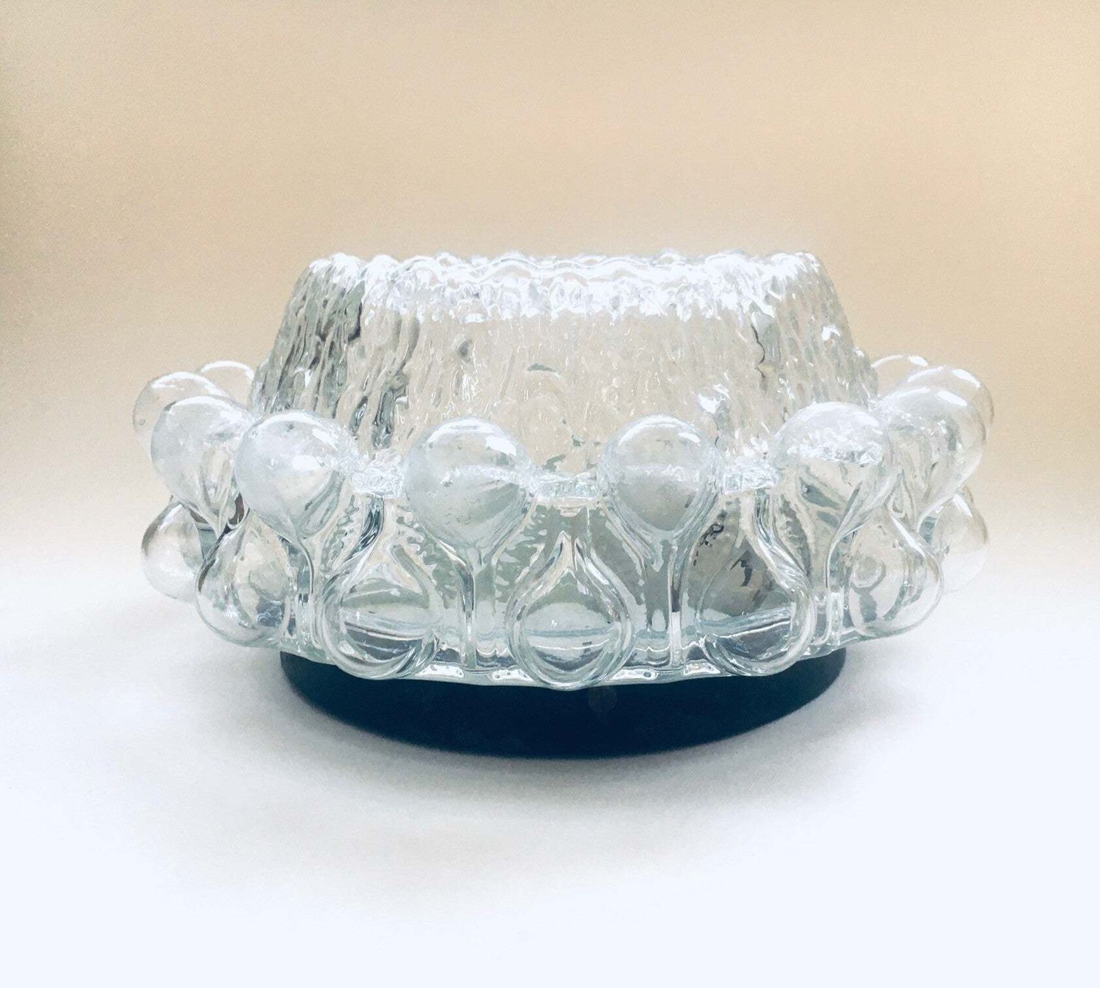 1960's Design Bubble Glass Sconce Wall Lamp photo vinterior