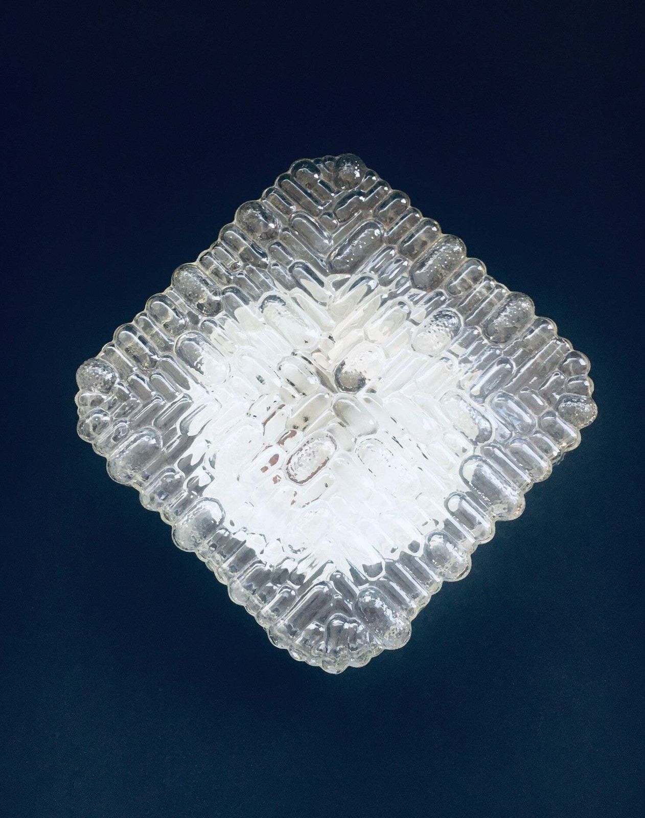 1960's Stone Design Glass Sconce Wall Lamp photo for sale