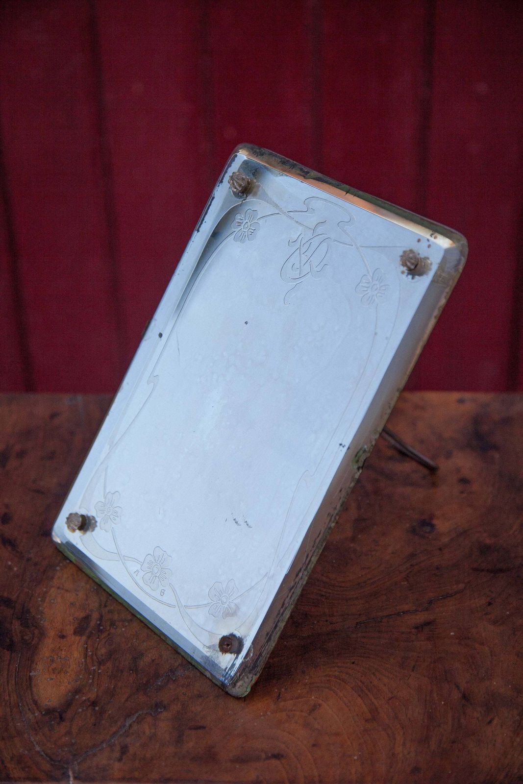 Art Nouveau Wooden Table Mirror. 19th photo 302.0