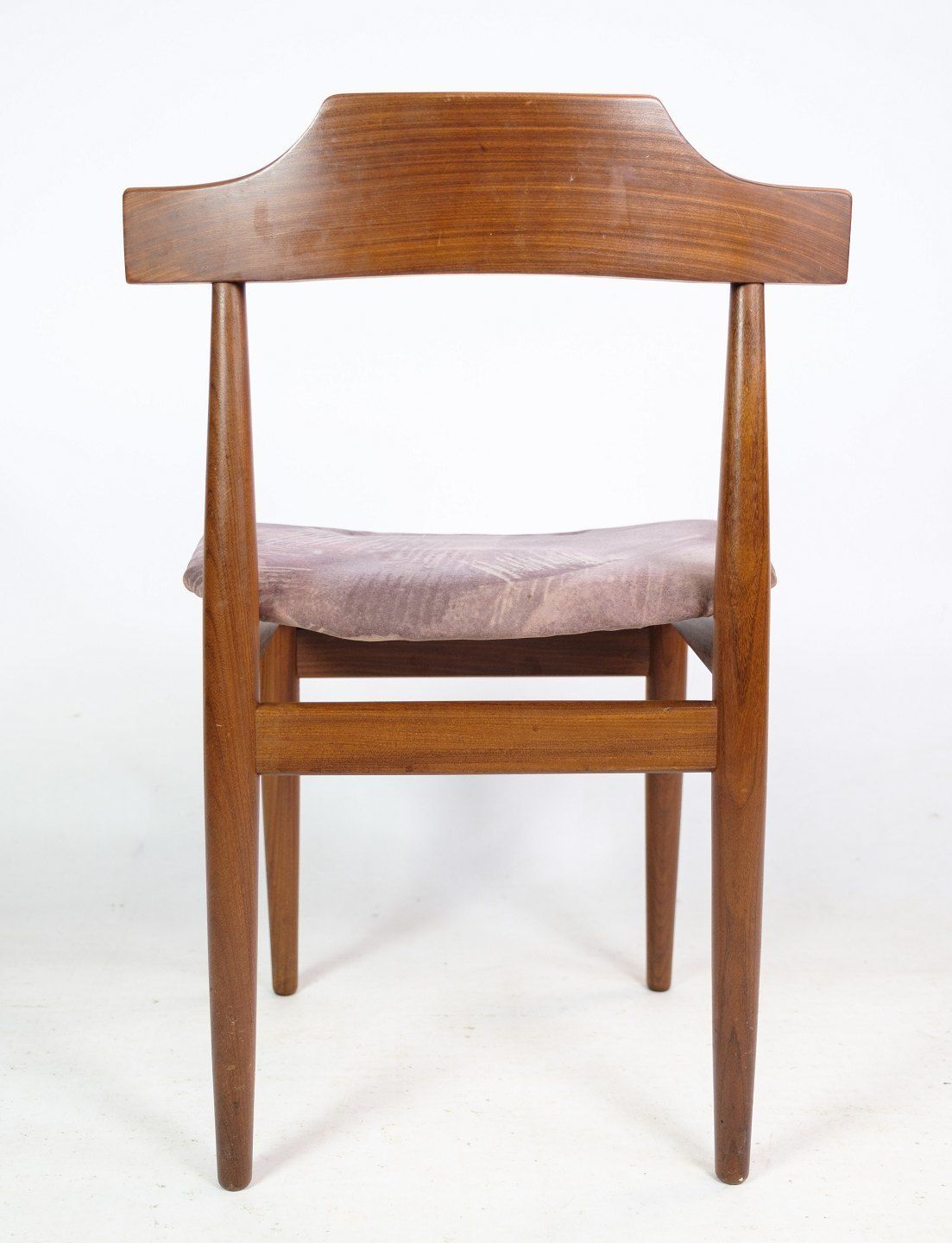Four Dining Room Chairs In Teak And Grey Fabric By Hans Olsen From 1960s photo buy