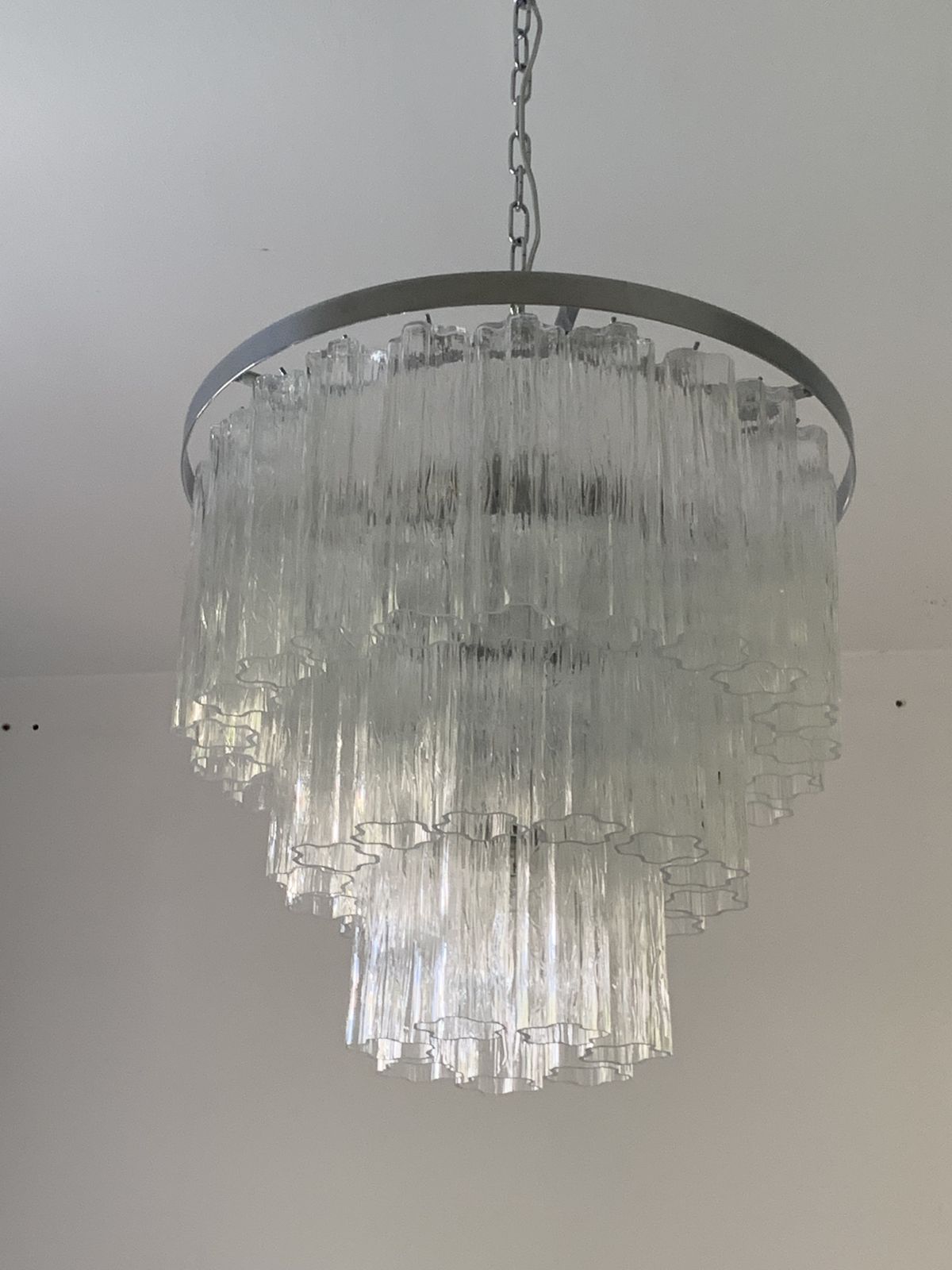 Impressive Murano Glass Sputnik Chandelier Like Mazzega Zuccheri Venini Barovier Style photo vinterior