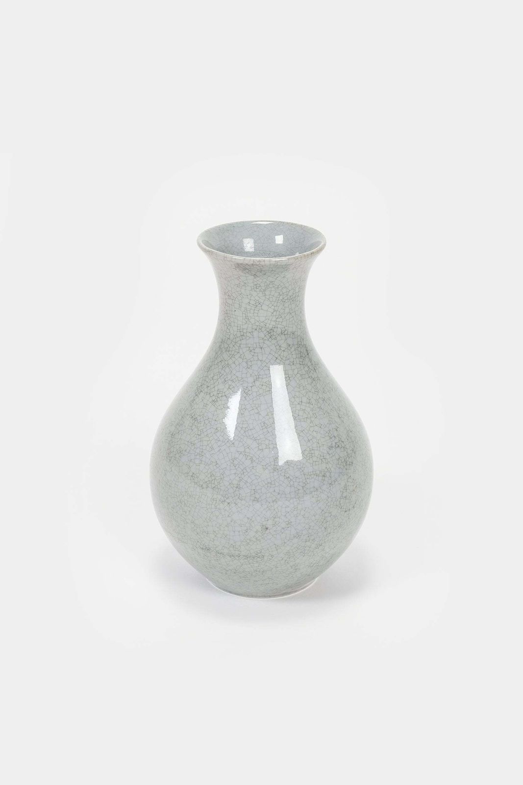 Lyngby Craquele Porcelain Vase, 1930s, Denmark