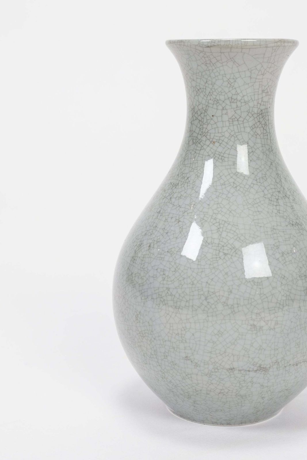 Lyngby Craquele Porcelain Vase, 1930s, Denmark photo Home Decor