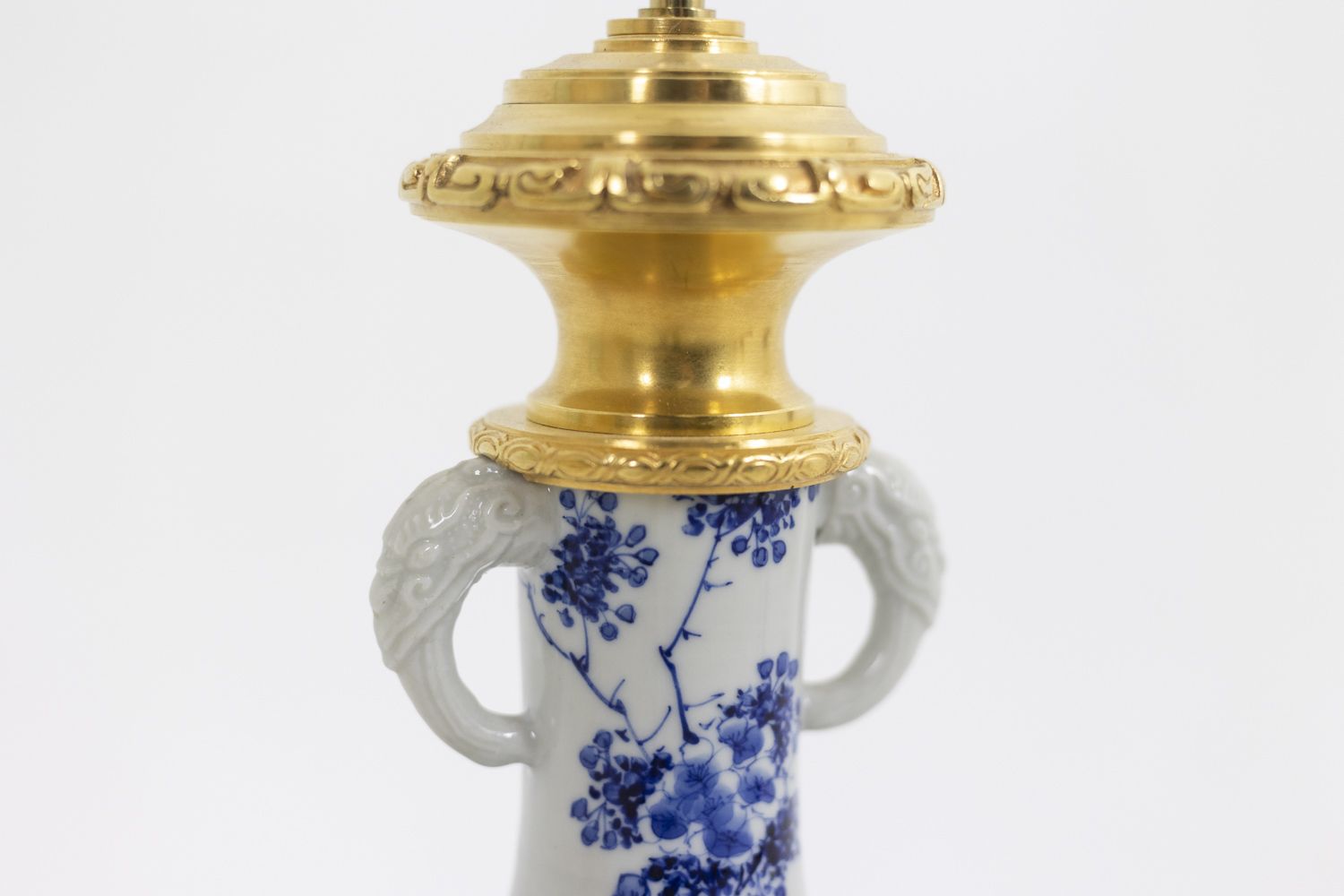 Lamp In Japanese Porcelain And Gilt Bronze, Circa 1880 photo vinterior