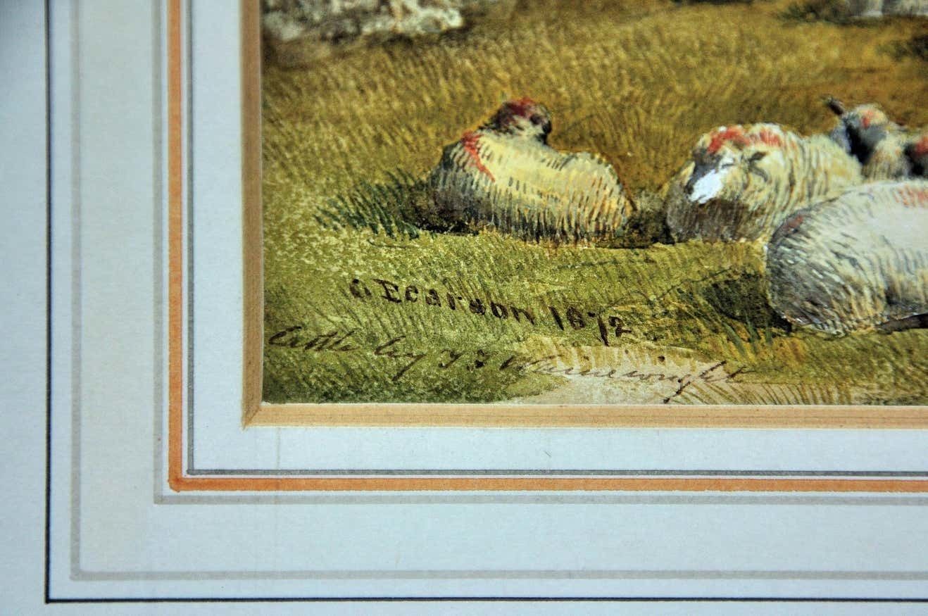 Cornelius Pearson 1805 To 1891. Crymlyn Bog And Neath River Estuary Swansea Bay 1872. Wales. Afon Nedd, Bae Abertawe. Framed Watercolour Painting. photo for sale