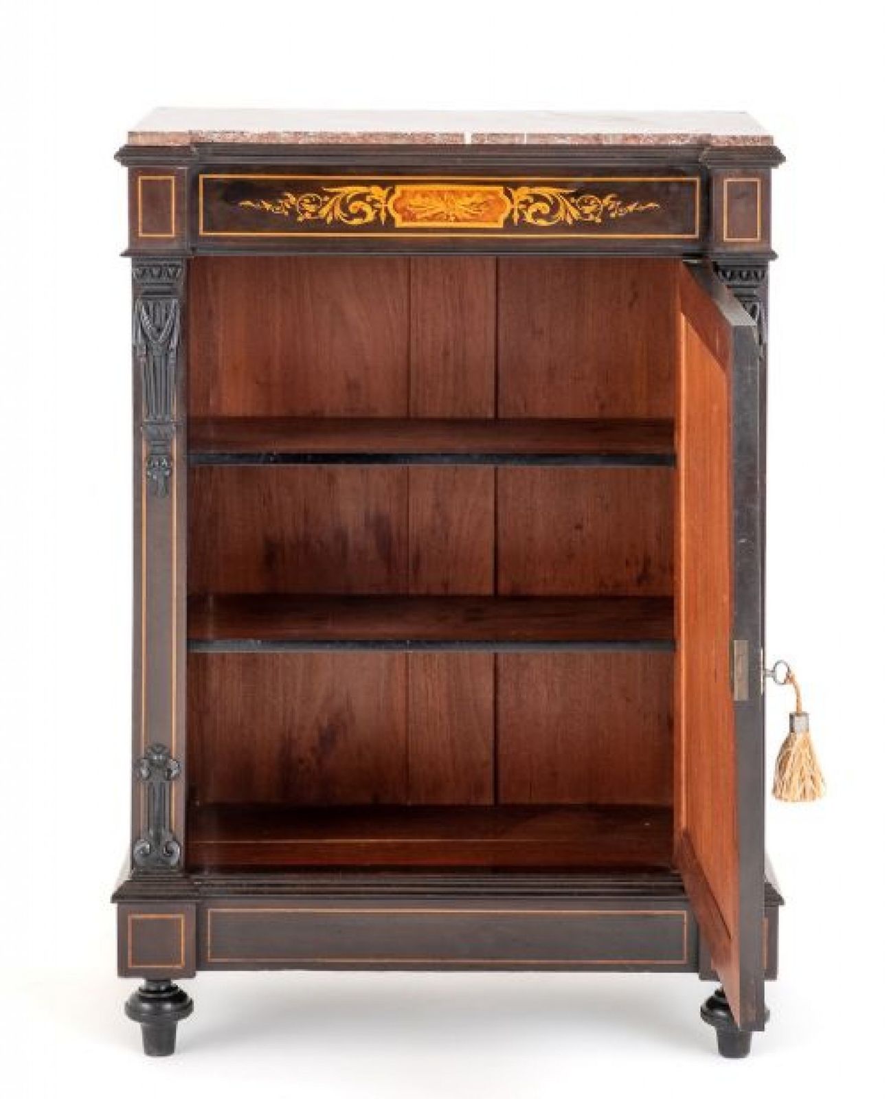 French Pier Cabinet Marquetry Inlay Chest 1860 photo 1495.0