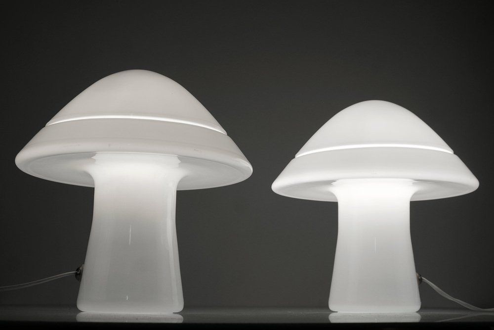 Murano Glass Mushroom Table Lamps By Guido De Majo For Res Murano, Italy photo furniture