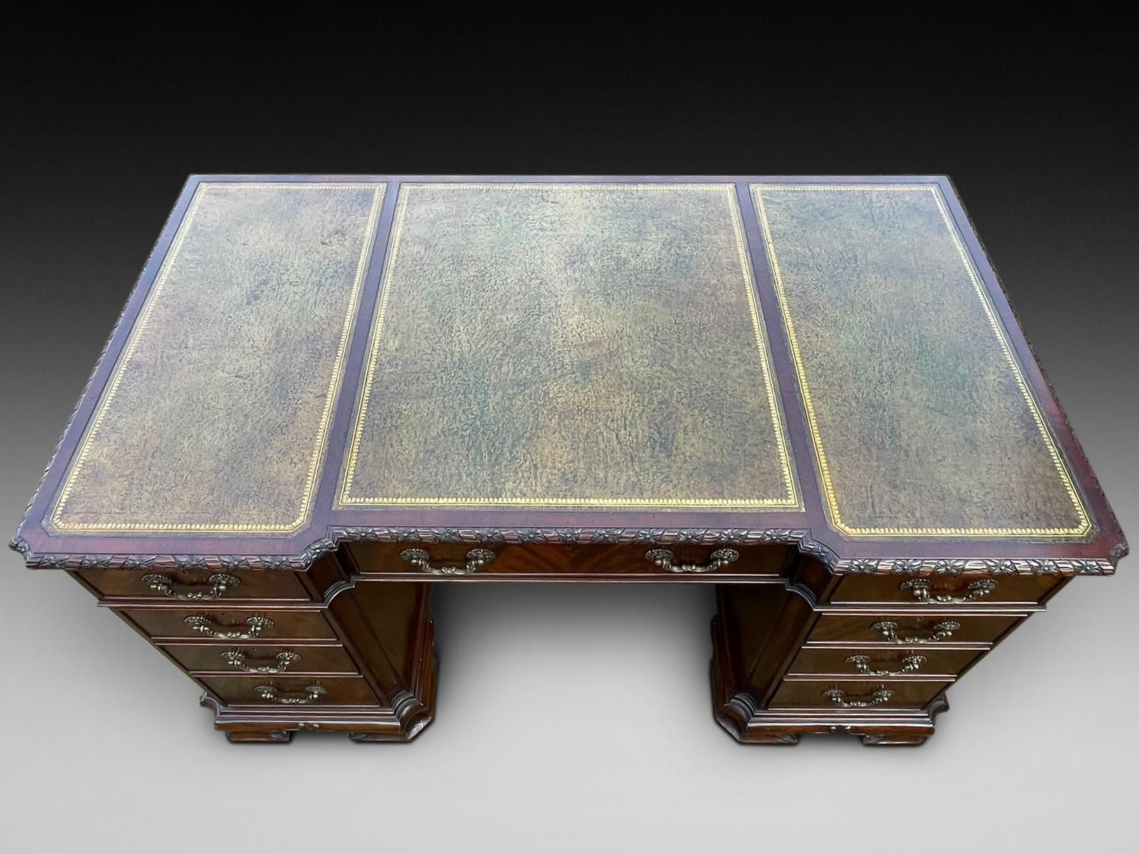 Mahogany Pedestal Desk C.1920, 1920s photo furniture