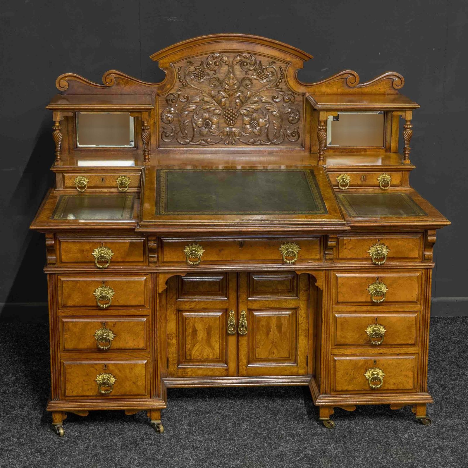 Late Victorian Pollard Oak Desk By Thomas Turner photo furniture
