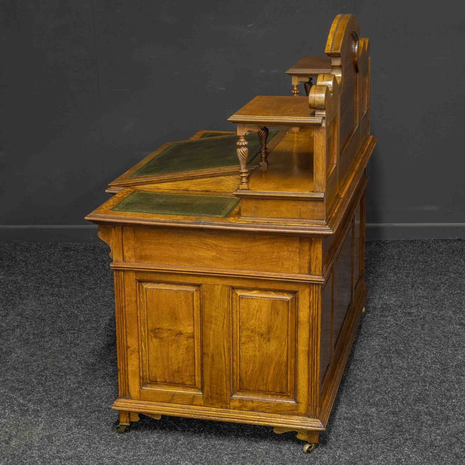 Late Victorian Pollard Oak Desk By Thomas Turner photo for sale