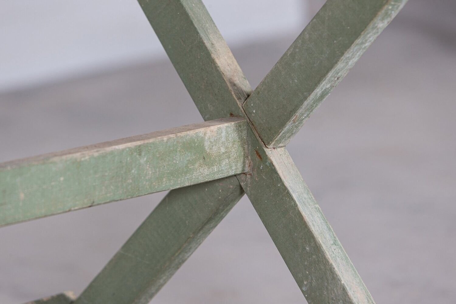 photo for sale 19thc French Painted Green Fruitwood Tavern Table