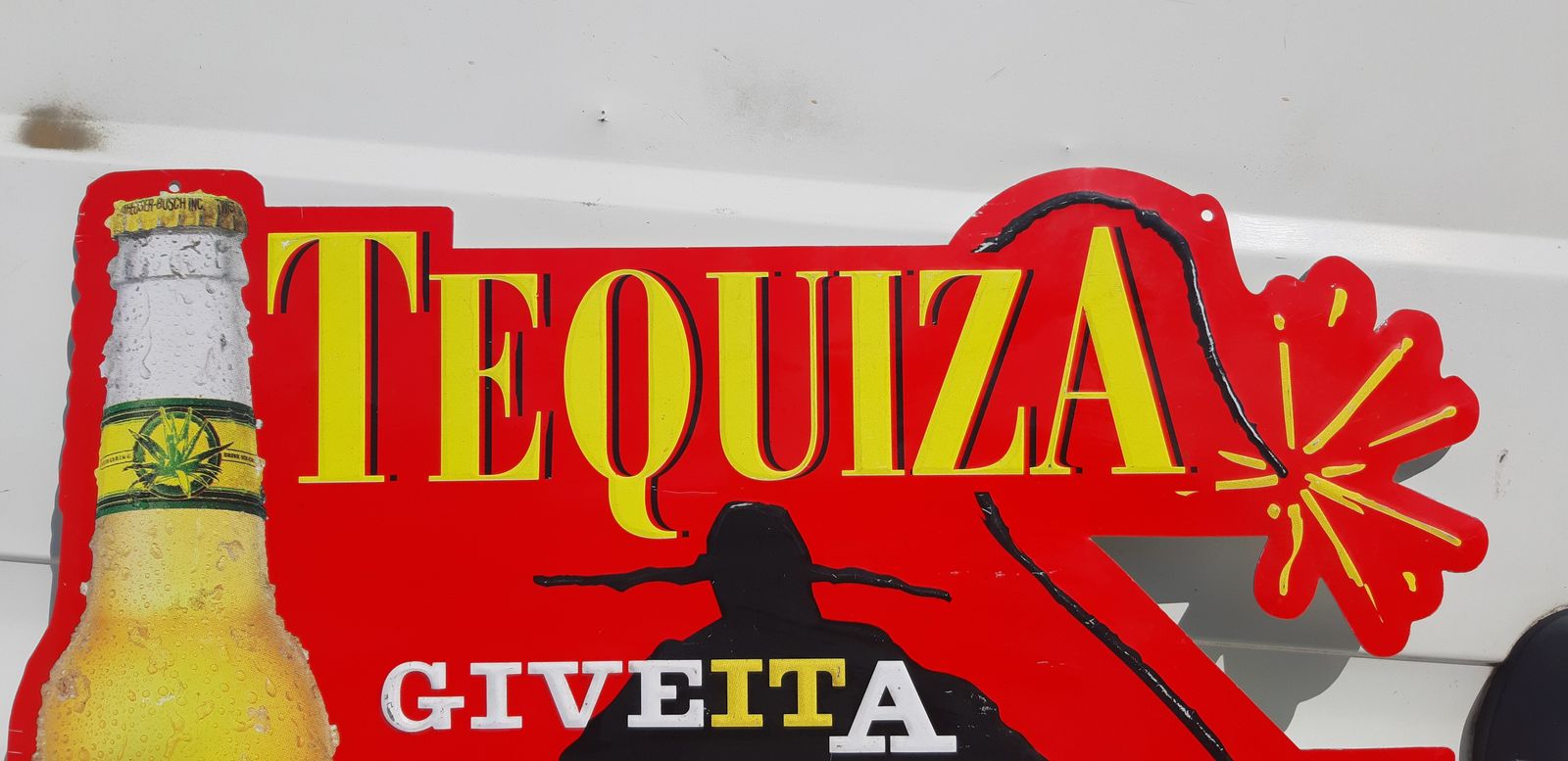 American Tole Advertising Plate Tequiza Cerveza St Louis photo Home Decor