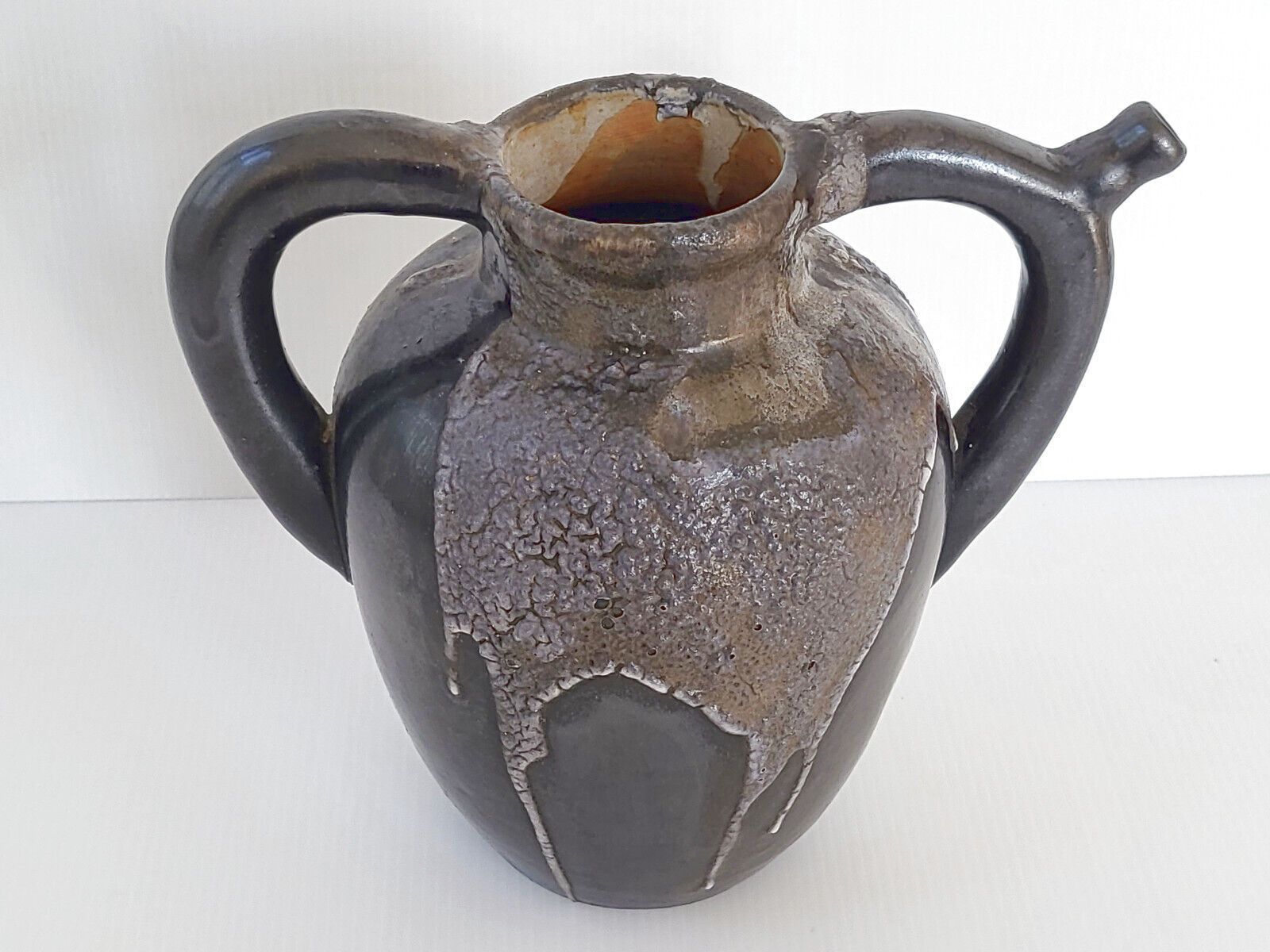 photo furniture French Art Deco Vase By Leon Pointu Ceramic Stoneware Saint Amand En Puisaye