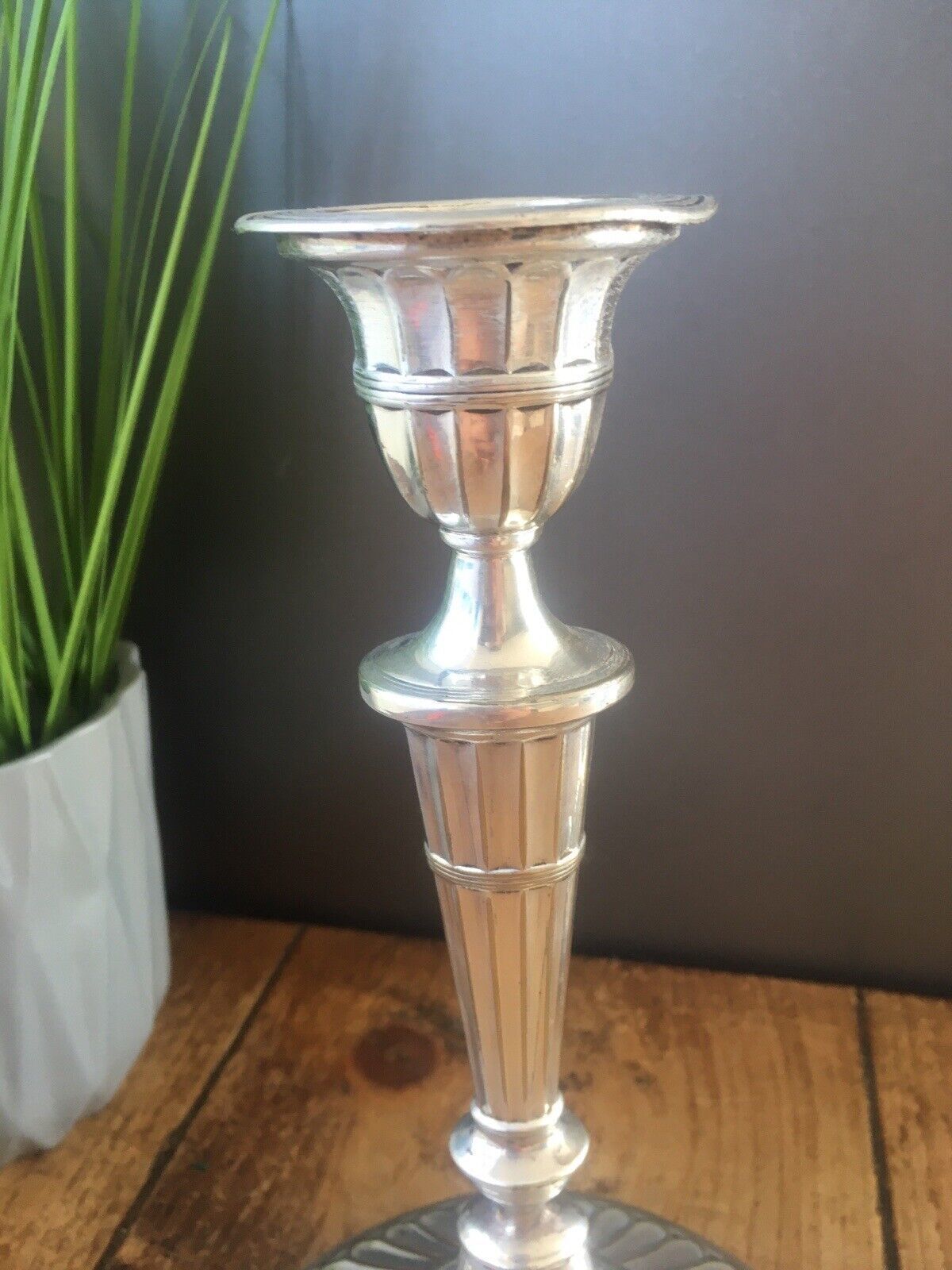 photo for sale Pair Of Vintage Regency William Adam Style Viners Epns Plated Candle Holders Candlesticks