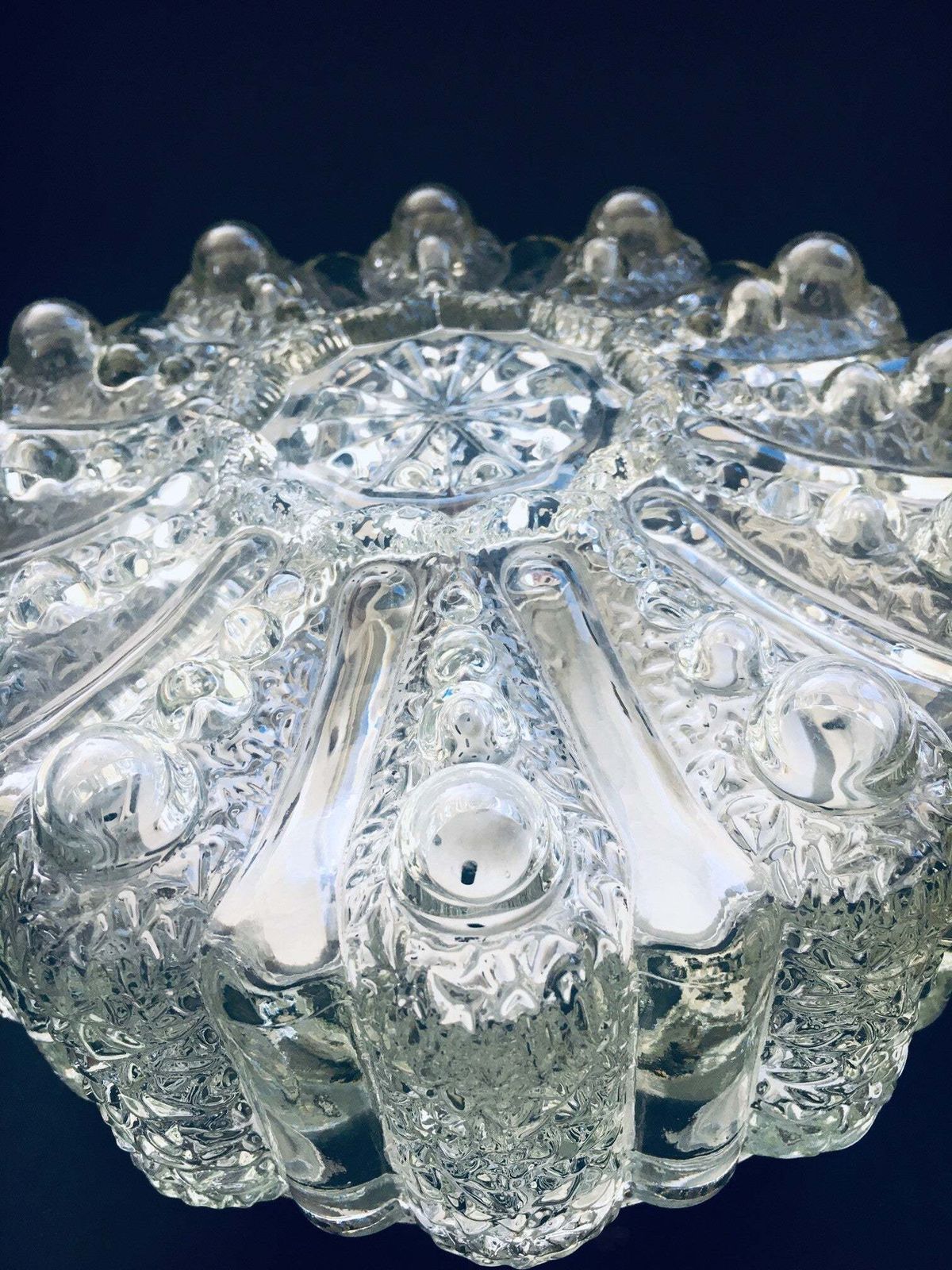 1960's Raised Flower Glass Sconce Wall Lamp By Rzb Leuchten photo buy