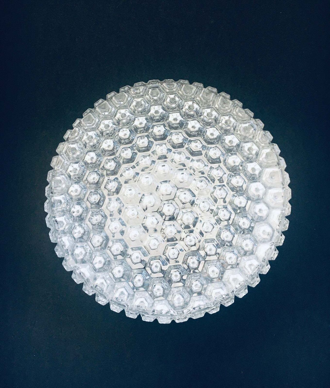 Mcm Beehive Glass Sconce Wall Lamp, Uk 1960's photo Lighting