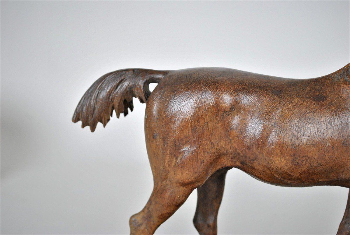photo for sale Carved Wooden Horse, Black Forest, Xixth Century
