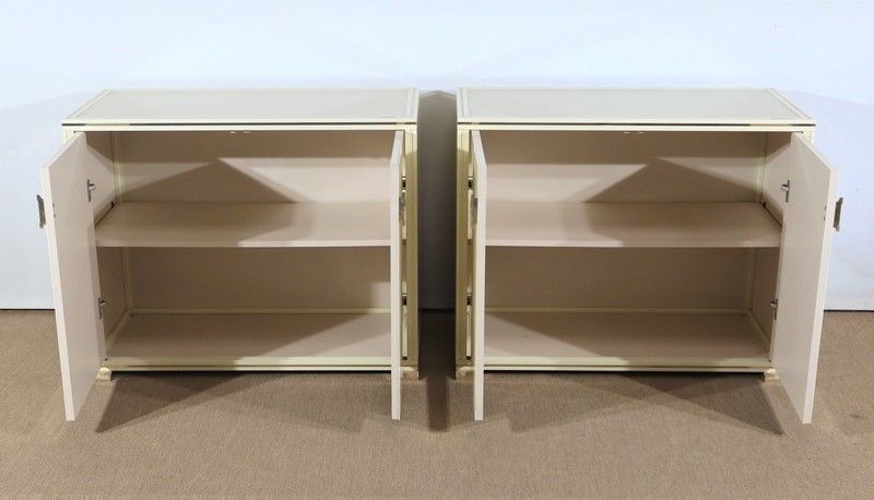 Pair Of Small Sideboards, Signed Pierre Vandel – 1970 photo Furniture