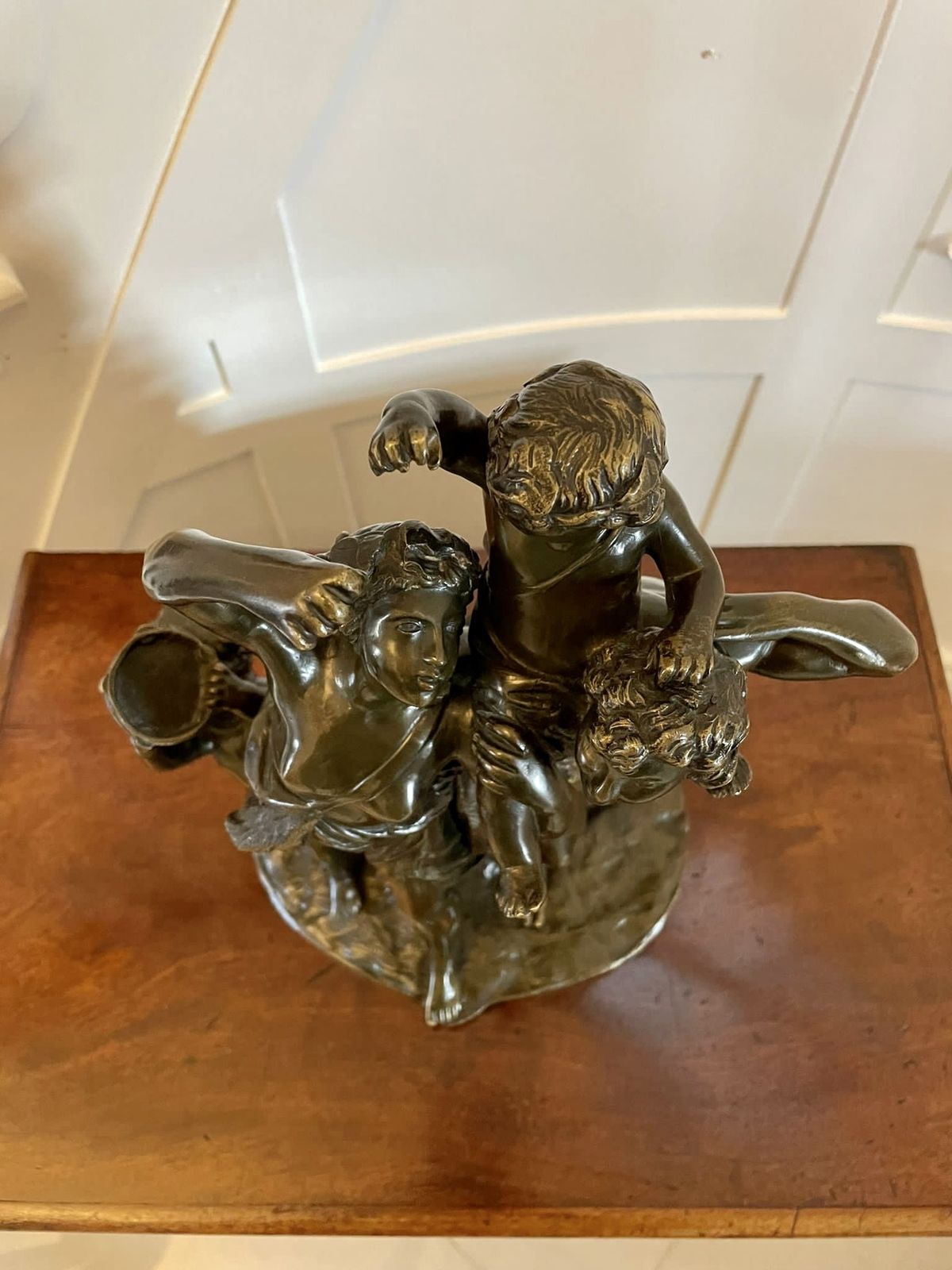 Antique Outstanding Quality Bronze Dancing Maidens Statue Signed By Clodion photo 6550.0