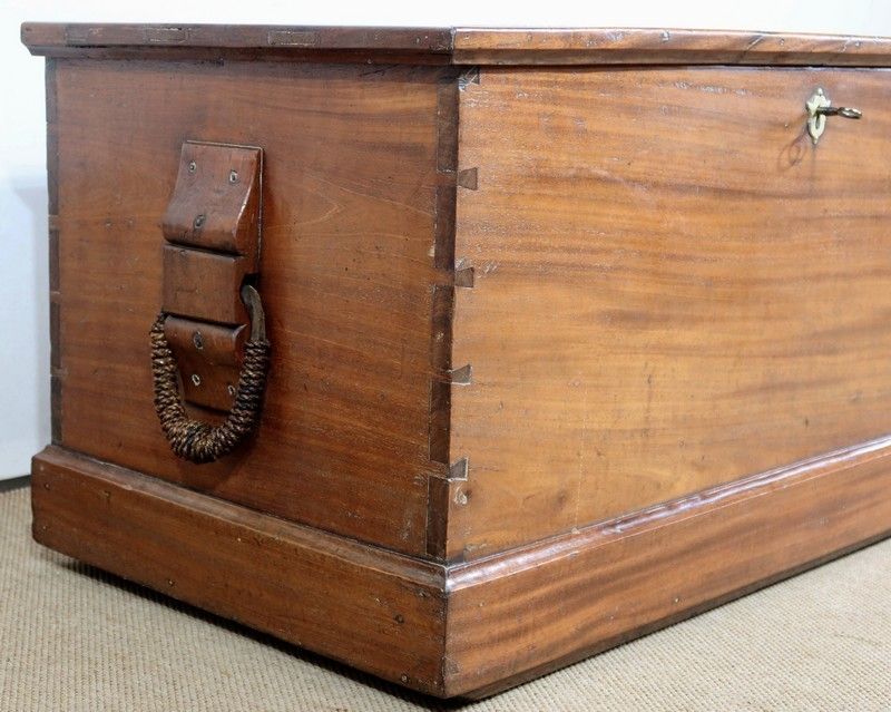Mahogany Travel Trunk   2nd Half Of The 19th Century photo buy