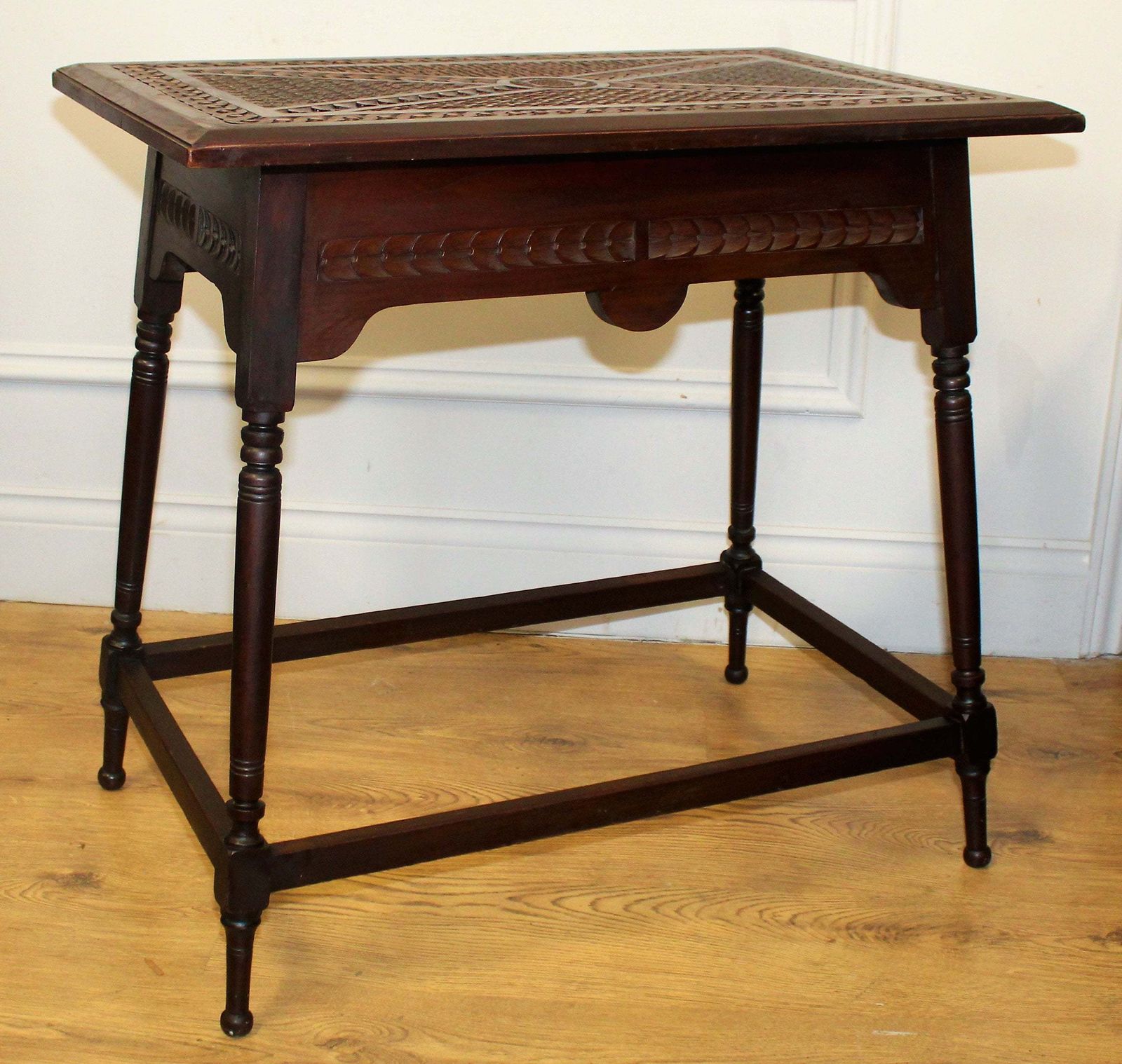 Antique Victorian Mahogany Side Table Occasional Hall Bedroom Industrial Antique Vintage Coffee Storage photo furniture