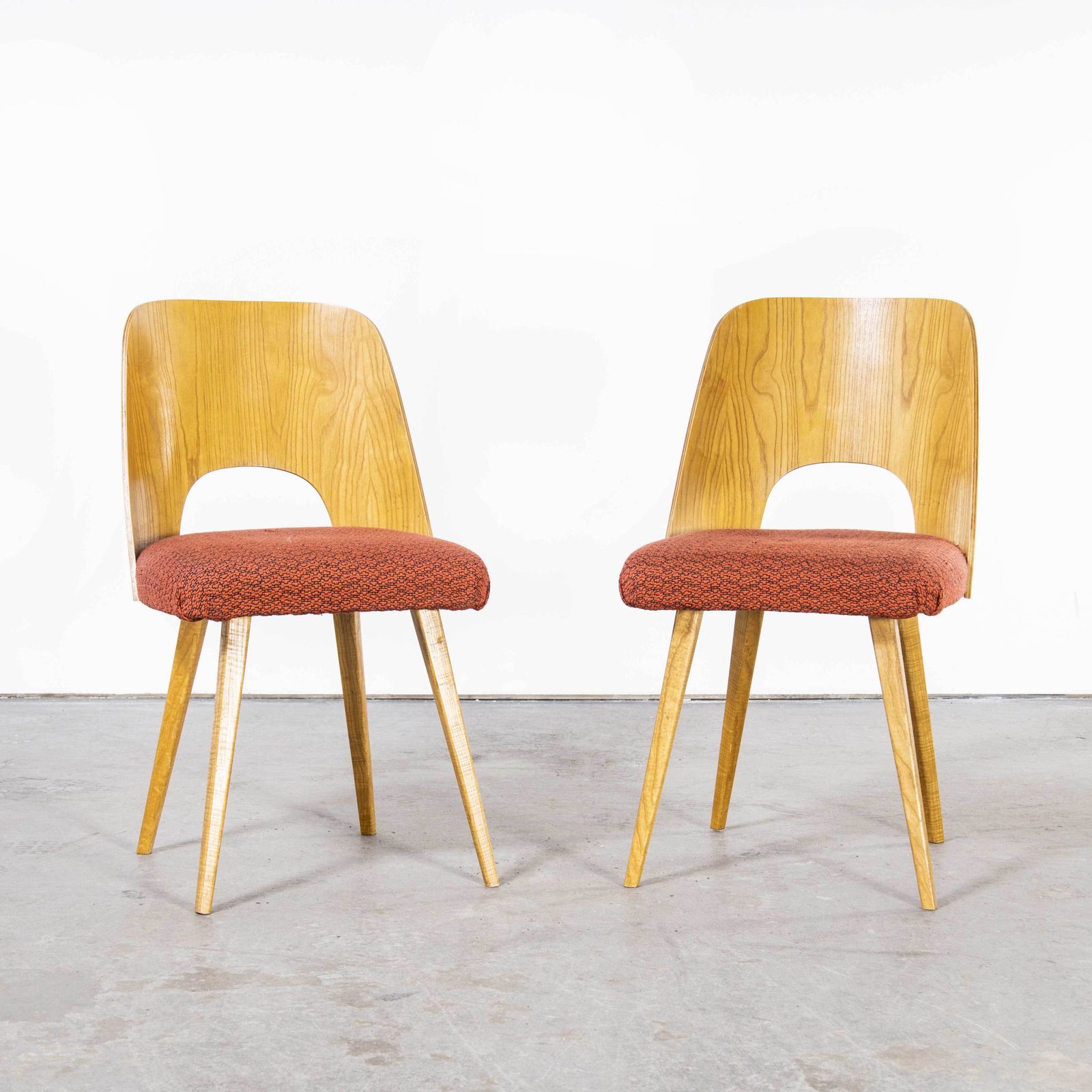 1950’s Pair Of Upholstered Side Chairs – Oswald Haerdtl Model 515