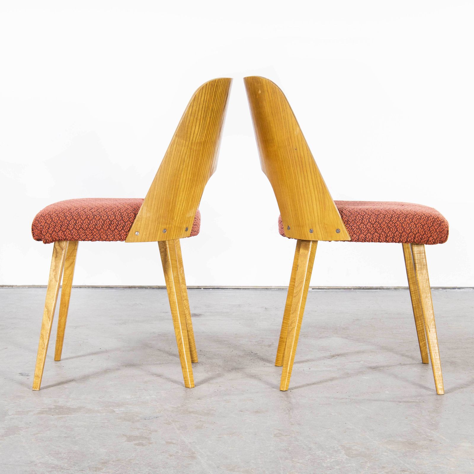 1950’s Pair Of Upholstered Side Chairs – Oswald Haerdtl Model 515 photo for sale